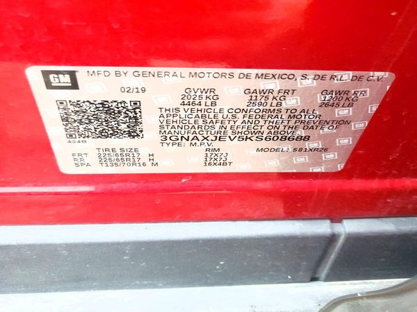 2019 CHEVROLET EQUINOX LT (2FL)