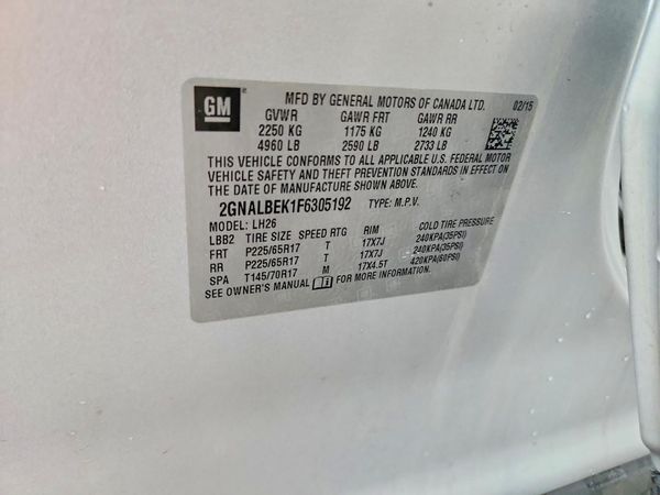 2015 CHEVROLET EQUINOX 1LT