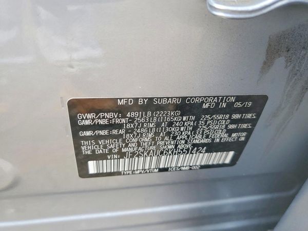 2019 SUBARU FORESTER