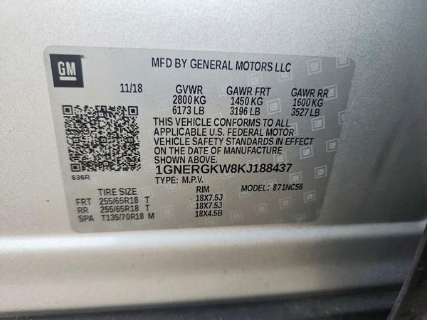 2019 CHEVROLET TRAVERSE