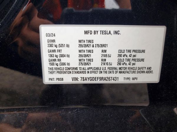 2024 TESLA MODEL Y