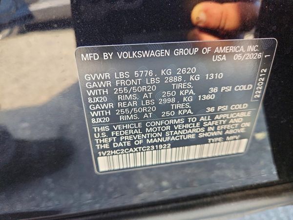 2026 VOLKSWAGEN ATLAS CROSS SPORT 4Motion SE