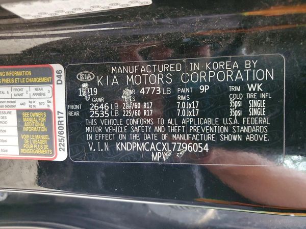 2020 KIA SPORTAGE LX