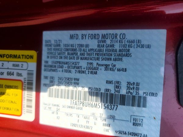 2021 FORD MUSTANG I4 Convertible