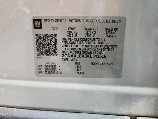 2019 CHEVROLET EQUINOX LT (2LT)