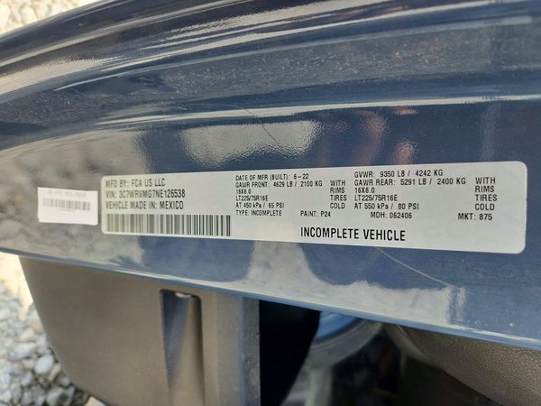 2022 RAM PROMASTER 3500