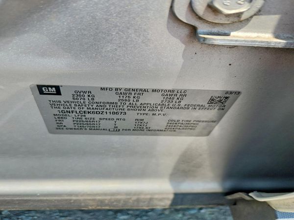 2013 CHEVROLET EQUINOX LS — VINS
