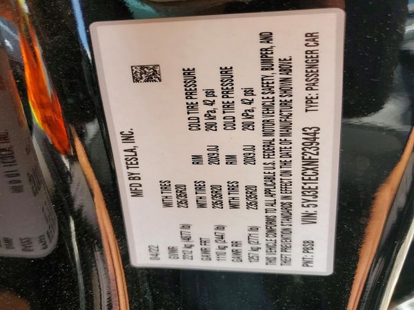 2022 TESLA MODEL 3
