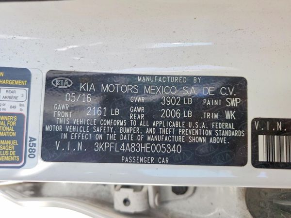 2017 KIA FORTE EX