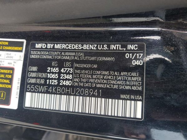 2017 MERCEDES-BENZ C C300-4M
