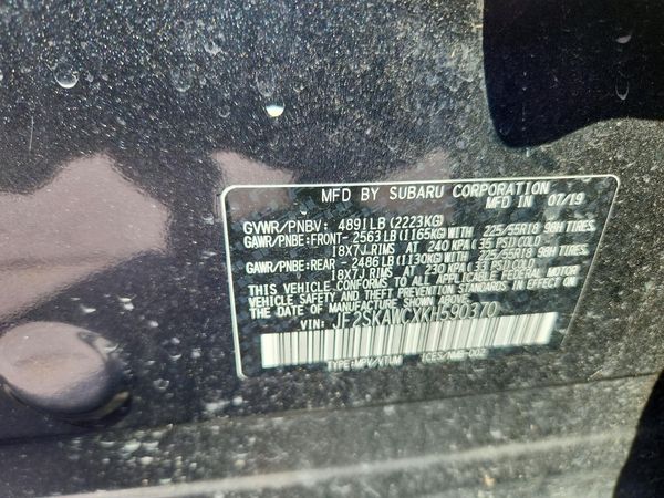 2019 SUBARU FORESTER
