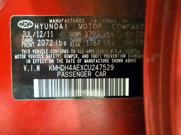 2012 HYUNDAI ELANTRA GLS(Middle grade)