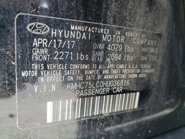 2017 HYUNDAI IONIQ Blue
