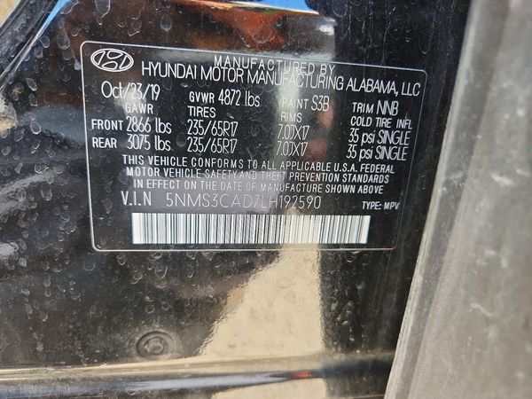2020 HYUNDAI SANTA FE SEL