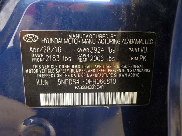 2017 HYUNDAI ELANTRA