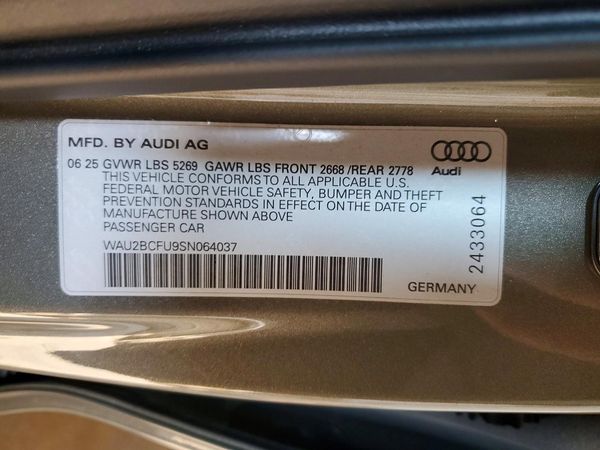 2025 AUDI A5 quattro Premium Plus — VINS