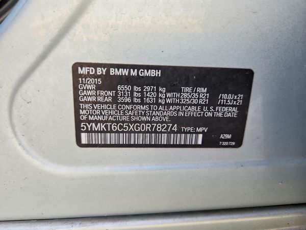 2016 BMW X5 X5 M