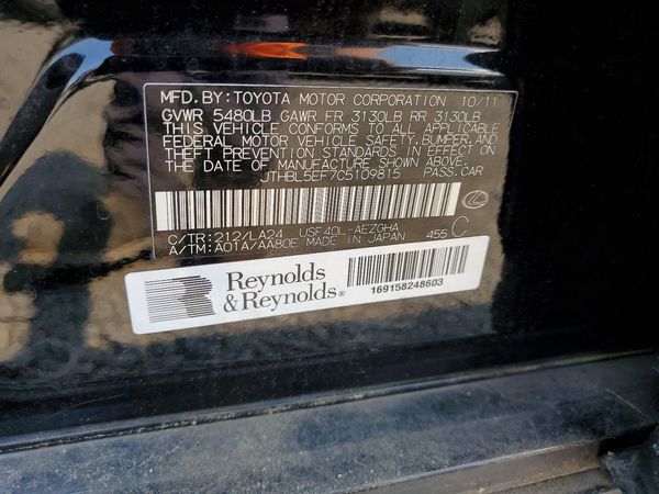 2012 LEXUS LS 460