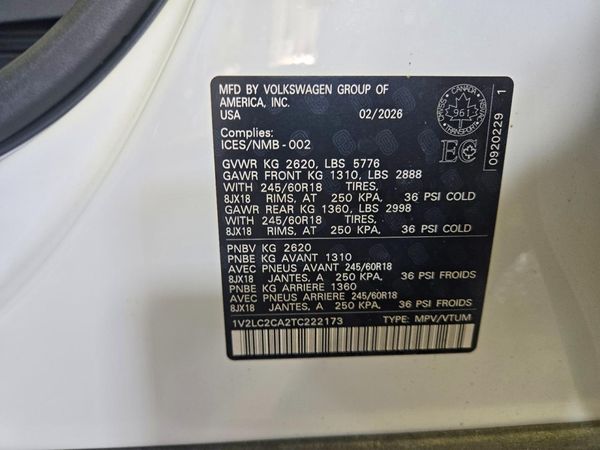 2026 VOLKSWAGEN ATLAS 4Motion SE — VINS