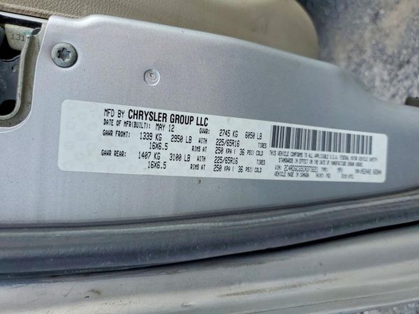2012 DODGE GRAND CARAVAN SXT