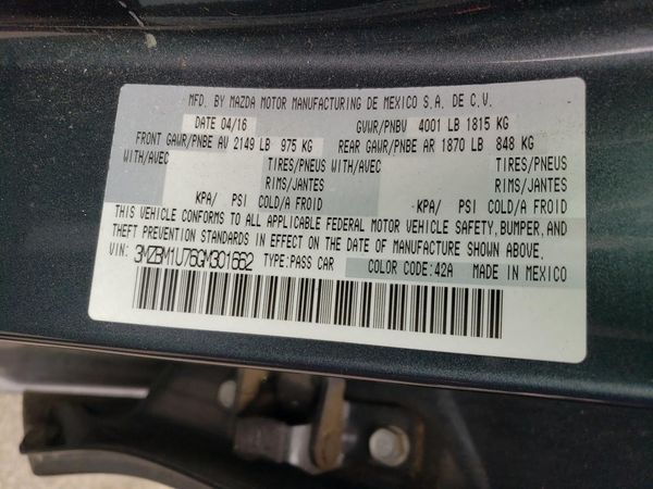 2016 MAZDA 3