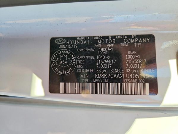 2020 HYUNDAI KONA SEL