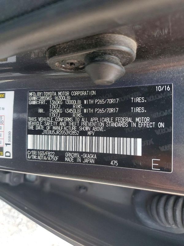 2016 TOYOTA 4RUNNER Base Grade