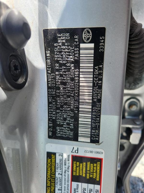 2013 TOYOTA CAMRY