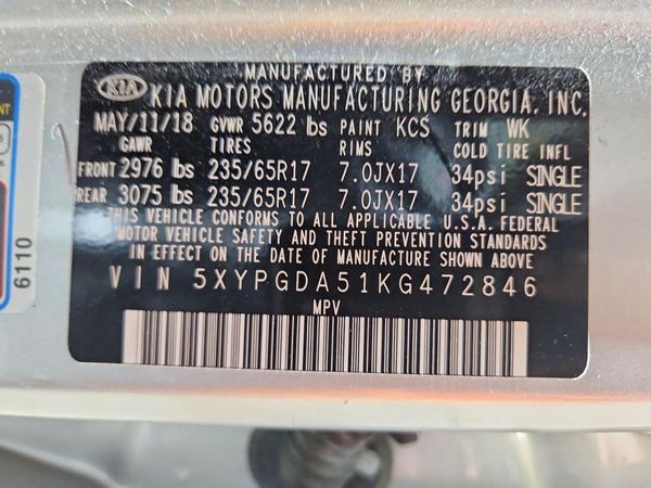 2019 KIA SORENTO