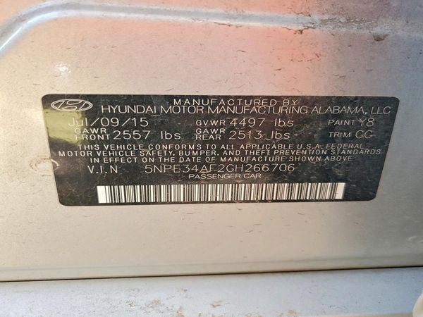 2016 HYUNDAI SONATA