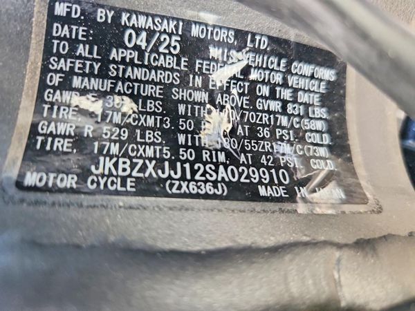 2025 KAWASAKI ZX636