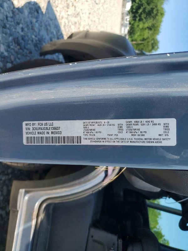 2020 RAM PROMASTER 3500 VF