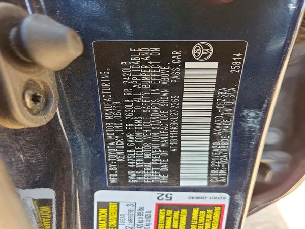 2019 TOYOTA CAMRY