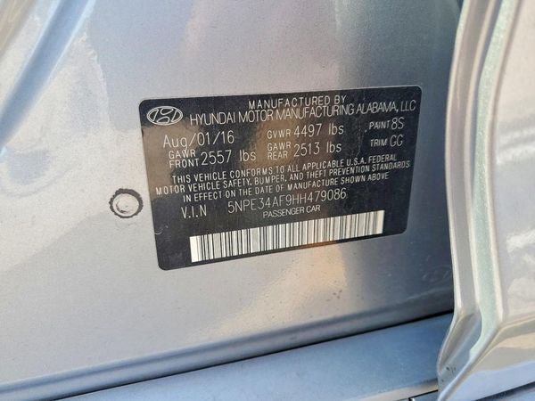 2017 HYUNDAI SONATA