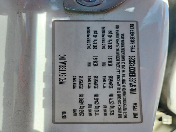 2019 TESLA MODEL 3