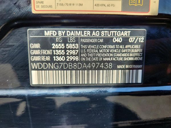 2013 MERCEDES-BENZ S S550