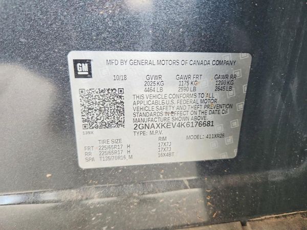 2019 CHEVROLET EQUINOX LT (1LT)