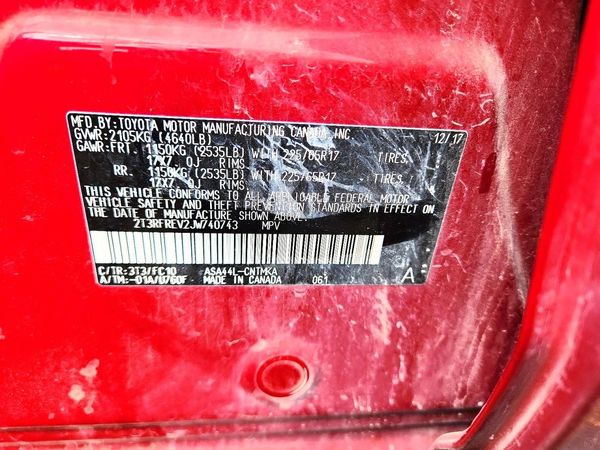 2018 TOYOTA RAV4 Adventure/XLE
