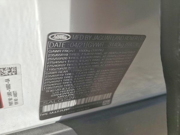 2021 LAND ROVER RANGE ROVER HSE Westminster Edition