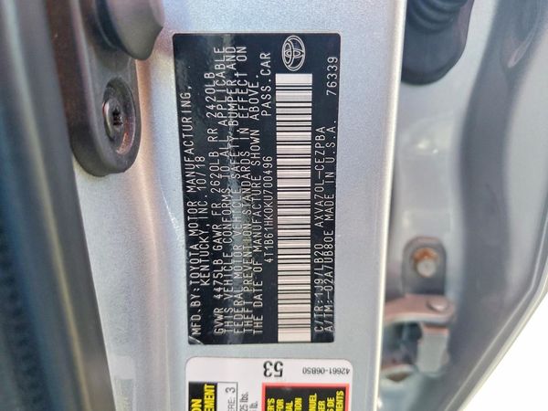 2019 TOYOTA CAMRY XSE