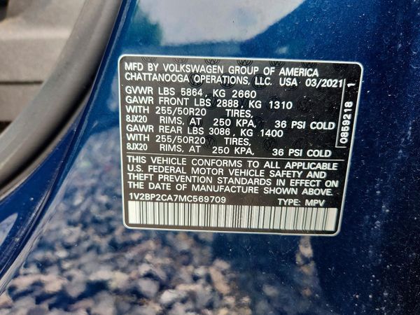 2021 VOLKSWAGEN ATLAS