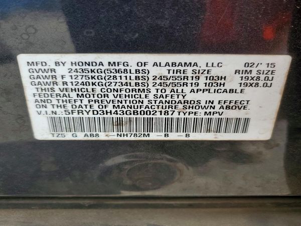 2016 ACURA MDX Tech