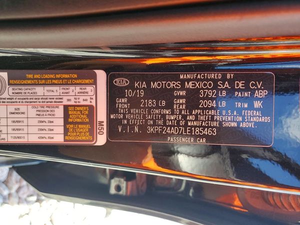 2020 KIA FORTE