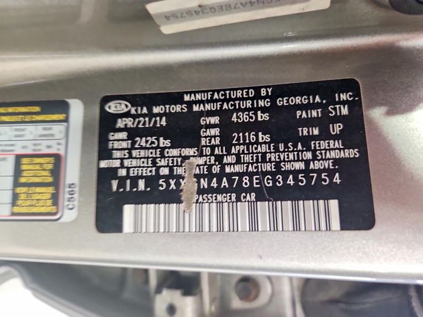 2014 KIA OPTIMA 2.4 EX STD/Premium /Tech