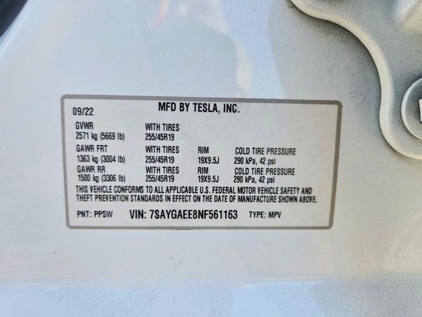 2022 TESLA MODEL Y