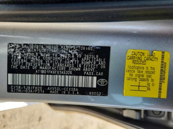 2015 TOYOTA CAMRY SOLA Hybrid