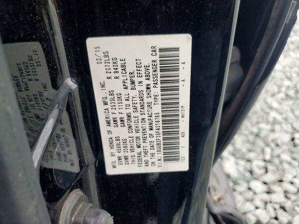 2015 ACURA TLX 4D 2WD V6