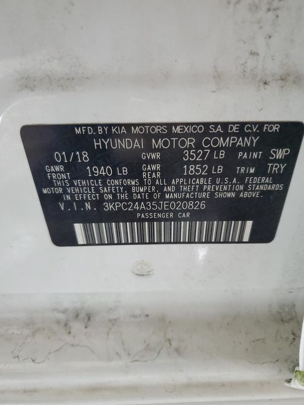 2018 HYUNDAI ACCENT