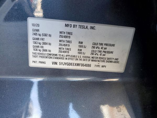 2021 TESLA MODEL Y