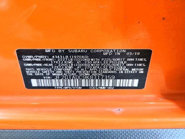 2019 SUBARU CROSSTREK Premium +BSD